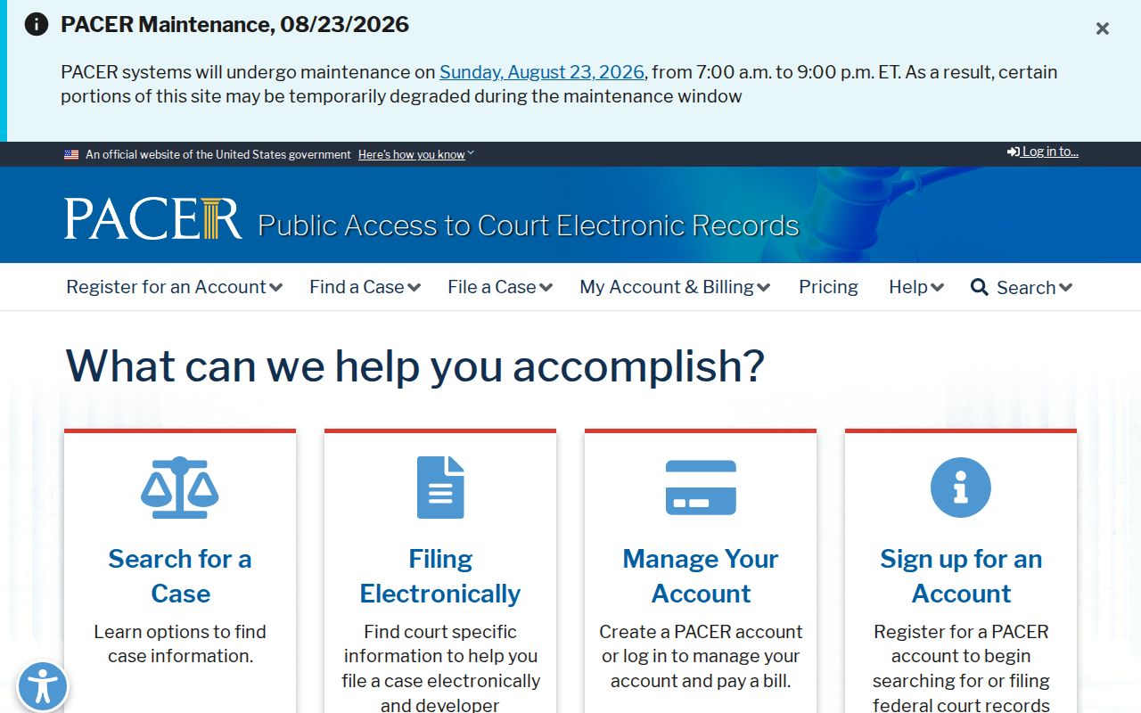 Richmond County resident lookup PACER federal cases