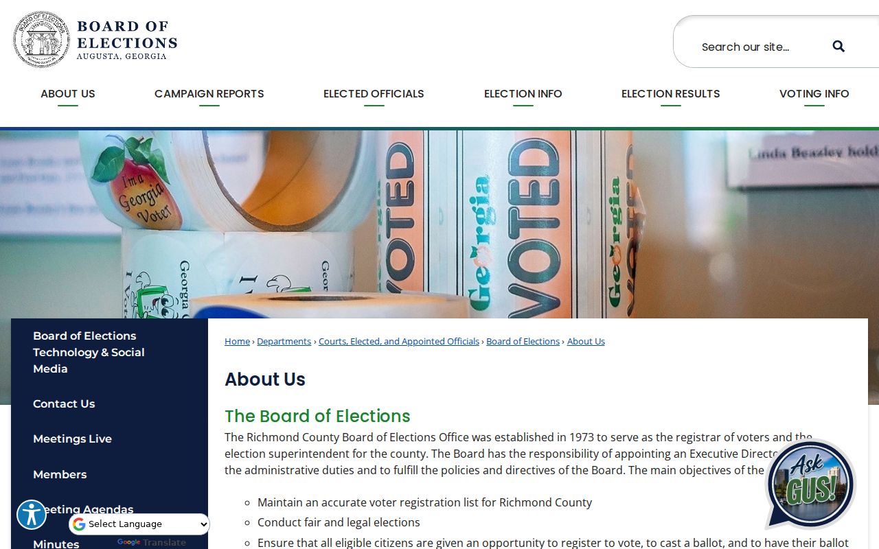 Richmond County ZIP code directory Board of Elections